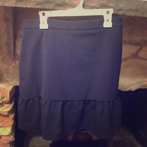 Navy blue ruffle J. Crew skirt, size 6